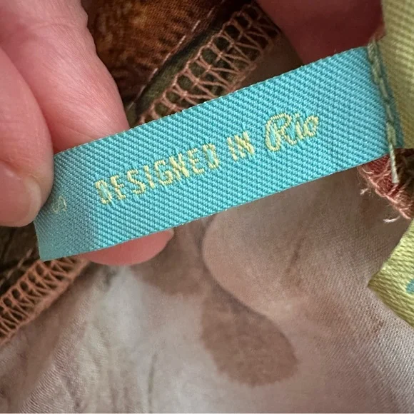 Farm Rio Marilla Maxi Dress Women's Small Floral Flowy Tie Back Tassel V-Neck - Picture 9 of 11